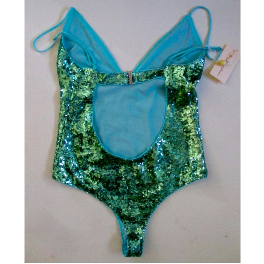 For Love & Lemons Sequin Bodysuit/Swimsuit Size small *RARE*